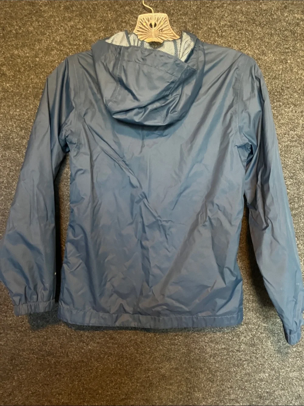 The North Face Kids Navy Blue Hooded Rain Jacket
